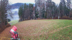 Prostřední část sjezdovky a snowpark