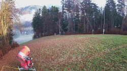 Prostřední část sjezdovky a snowpark