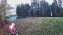 Prostřední část sjezdovky a snowpark