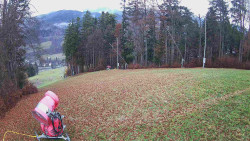 Prostřední část sjezdovky a snowpark
