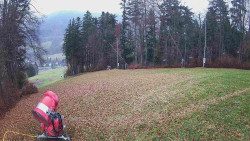 Prostřední část sjezdovky a snowpark