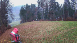 Prostřední část sjezdovky a snowpark