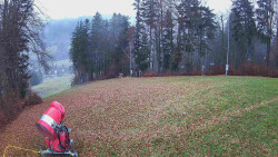 Prostřední část sjezdovky a snowpark