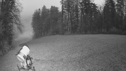 Prostřední část sjezdovky a snowpark