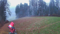 Prostřední část sjezdovky a snowpark