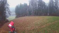 Prostřední část sjezdovky a snowpark