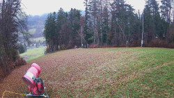 Prostřední část sjezdovky a snowpark