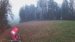 Prostřední část sjezdovky a snowpark