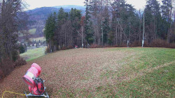 Prostřední část sjezdovky a snowpark