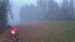 Prostřední část sjezdovky a snowpark