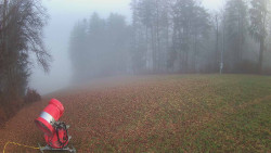Prostřední část sjezdovky a snowpark
