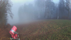 Prostřední část sjezdovky a snowpark