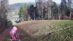 Prostřední část sjezdovky a snowpark