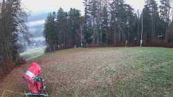 Prostřední část sjezdovky a snowpark