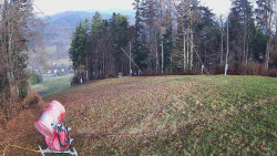 Prostřední část sjezdovky a snowpark