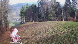 Prostřední část sjezdovky a snowpark