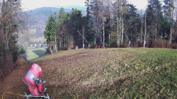 Prostřední část sjezdovky a snowpark