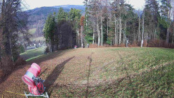 Prostřední část sjezdovky a snowpark