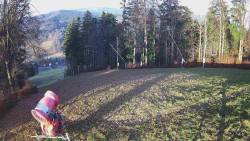 Prostřední část sjezdovky a snowpark