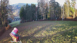 Prostřední část sjezdovky a snowpark