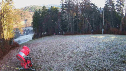 Prostřední část sjezdovky a snowpark