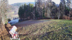 Prostřední část sjezdovky a snowpark