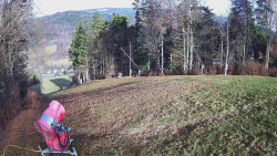 Prostřední část sjezdovky a snowpark