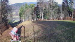 Prostřední část sjezdovky a snowpark