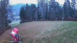 Prostřední část sjezdovky a snowpark