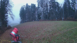 Prostřední část sjezdovky a snowpark