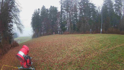 Prostřední část sjezdovky a snowpark