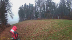 Prostřední část sjezdovky a snowpark