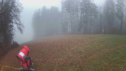 Prostřední část sjezdovky a snowpark