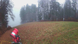 Prostřední část sjezdovky a snowpark