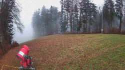 Prostřední část sjezdovky a snowpark