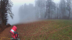 Prostřední část sjezdovky a snowpark