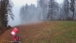Prostřední část sjezdovky a snowpark
