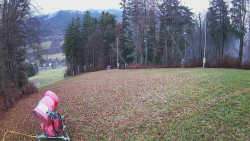Prostřední část sjezdovky a snowpark