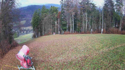 Prostřední část sjezdovky a snowpark