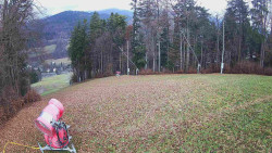 Prostřední část sjezdovky a snowpark