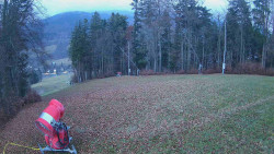 Prostřední část sjezdovky a snowpark