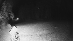 Prostřední část sjezdovky a snowpark