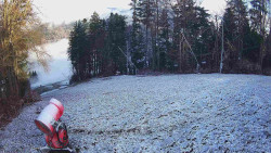 Prostřední část sjezdovky a snowpark