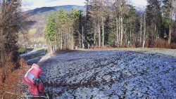 Prostřední část sjezdovky a snowpark