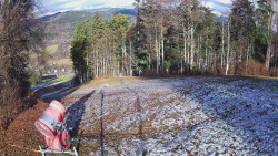 Prostřední část sjezdovky a snowpark