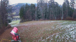 Prostřední část sjezdovky a snowpark