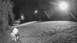 Prostřední část sjezdovky a snowpark