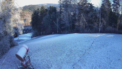 Prostřední část sjezdovky a snowpark