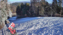 Prostřední část sjezdovky a snowpark