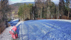 Prostřední část sjezdovky a snowpark